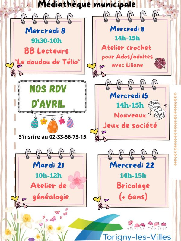 Programme d'avril > Médiathèque 