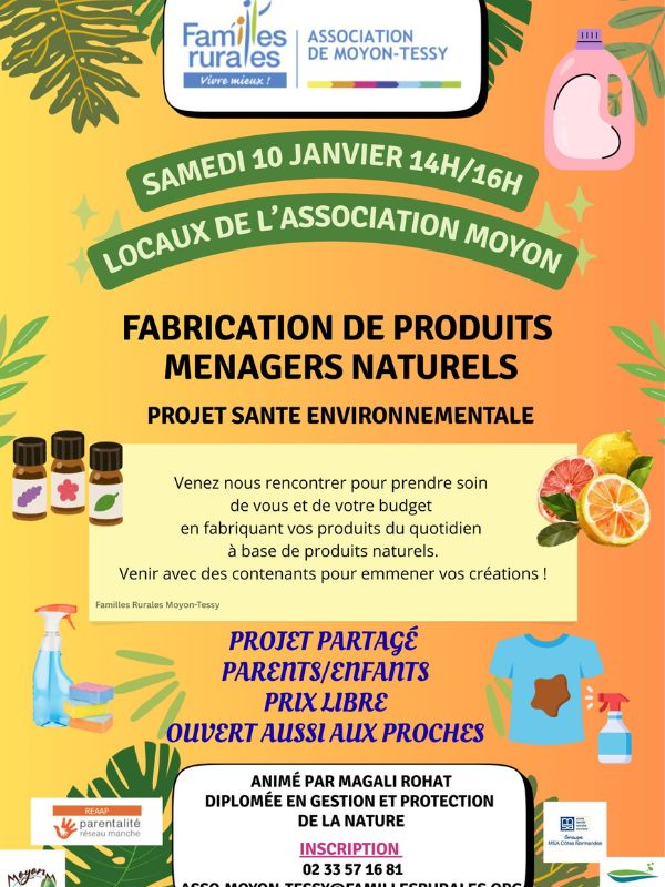 Fabrication de produits ménagers naturels