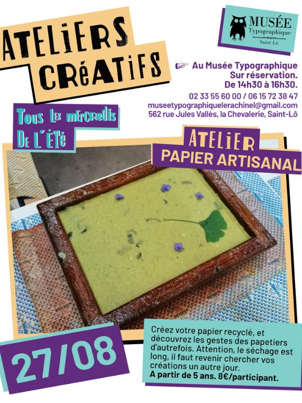 Saint-Lô : Atelier fabrication de papier artisanal
