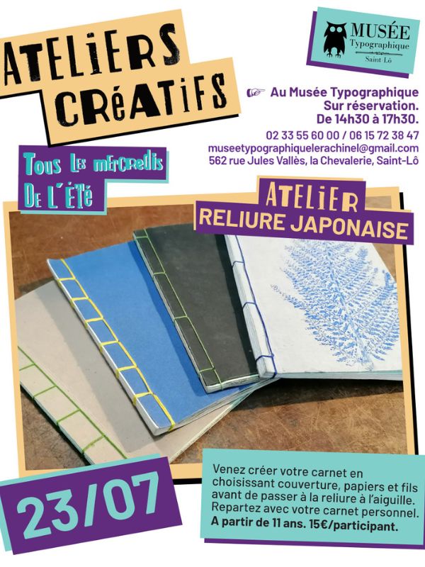 Saint-Lô : Atelier reliure japonaise