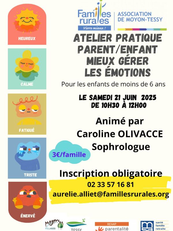Saint-Lô : Atelier pratique parent enfant sur les émotions