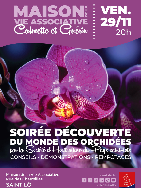 Saint-Lô : Soirée découverte du monde des orchidées