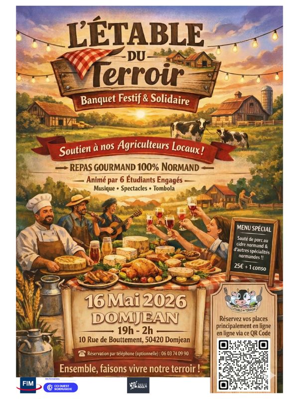 Saint-L&ocirc; : L'étable du terroir > Banquet festif et solidaire