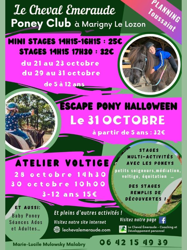 Saint-Lô : Planning vacances octobre > Le Cheval Emeraude
