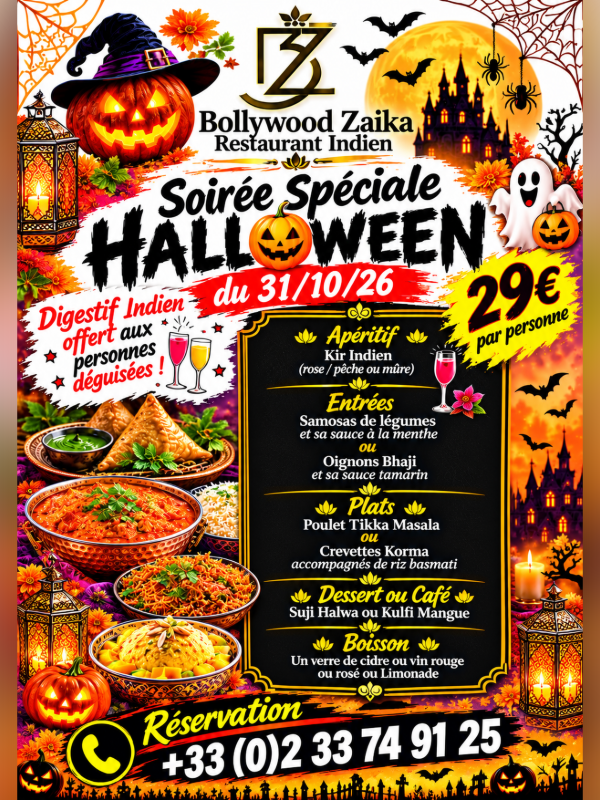 Saint-L&ocirc; : Restauration > Soirée spéciale Halloween