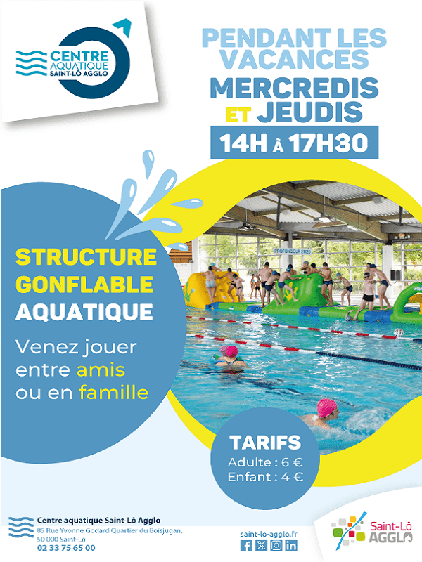 Saint-Lô : Structure gonflable au centre aquatique