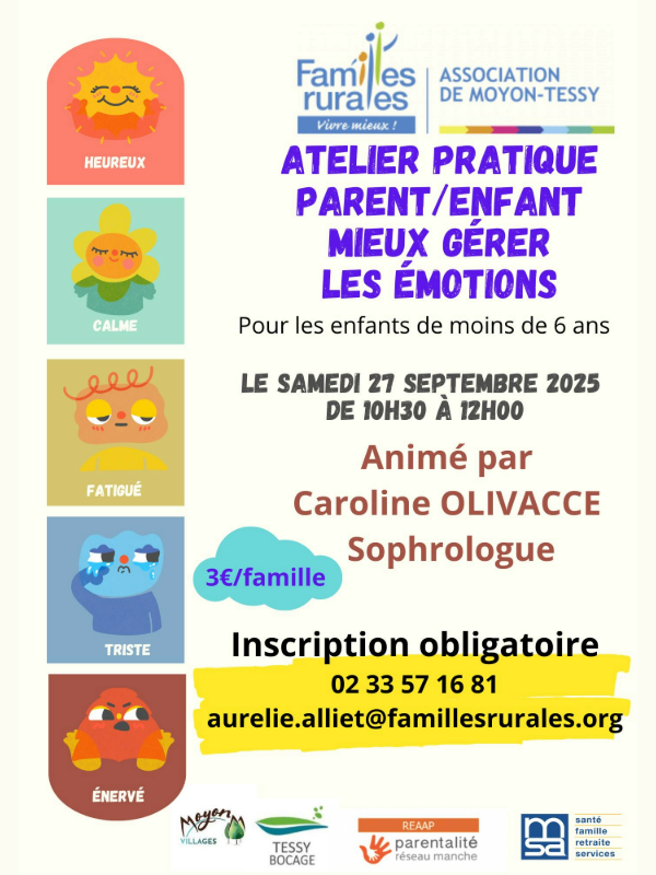 Saint-Lô : Atelier pratique parent enfant sur les émotions